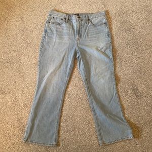 JCrew Mid-Rise Flare Crop Light Wash Denim Size 30, NWT